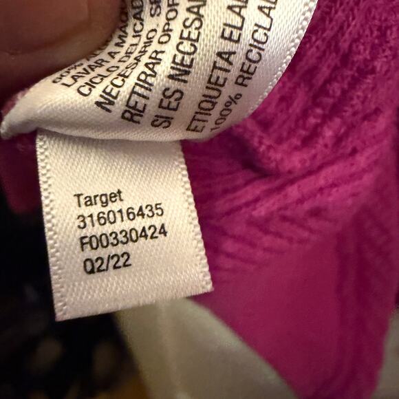 Knox Rose Fuchsia Pink Waffle Knit Long Sleeve Thermal Top XXL Layering Comfy - Picture 3 of 8